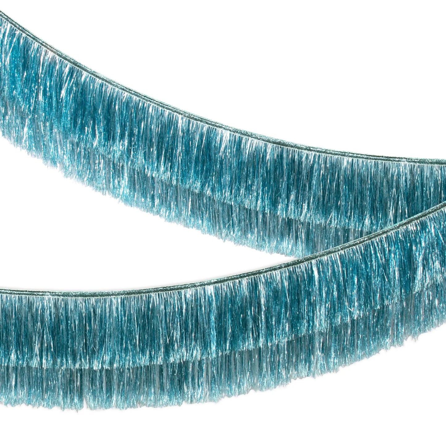 Blue Tinsel Fringe Garland