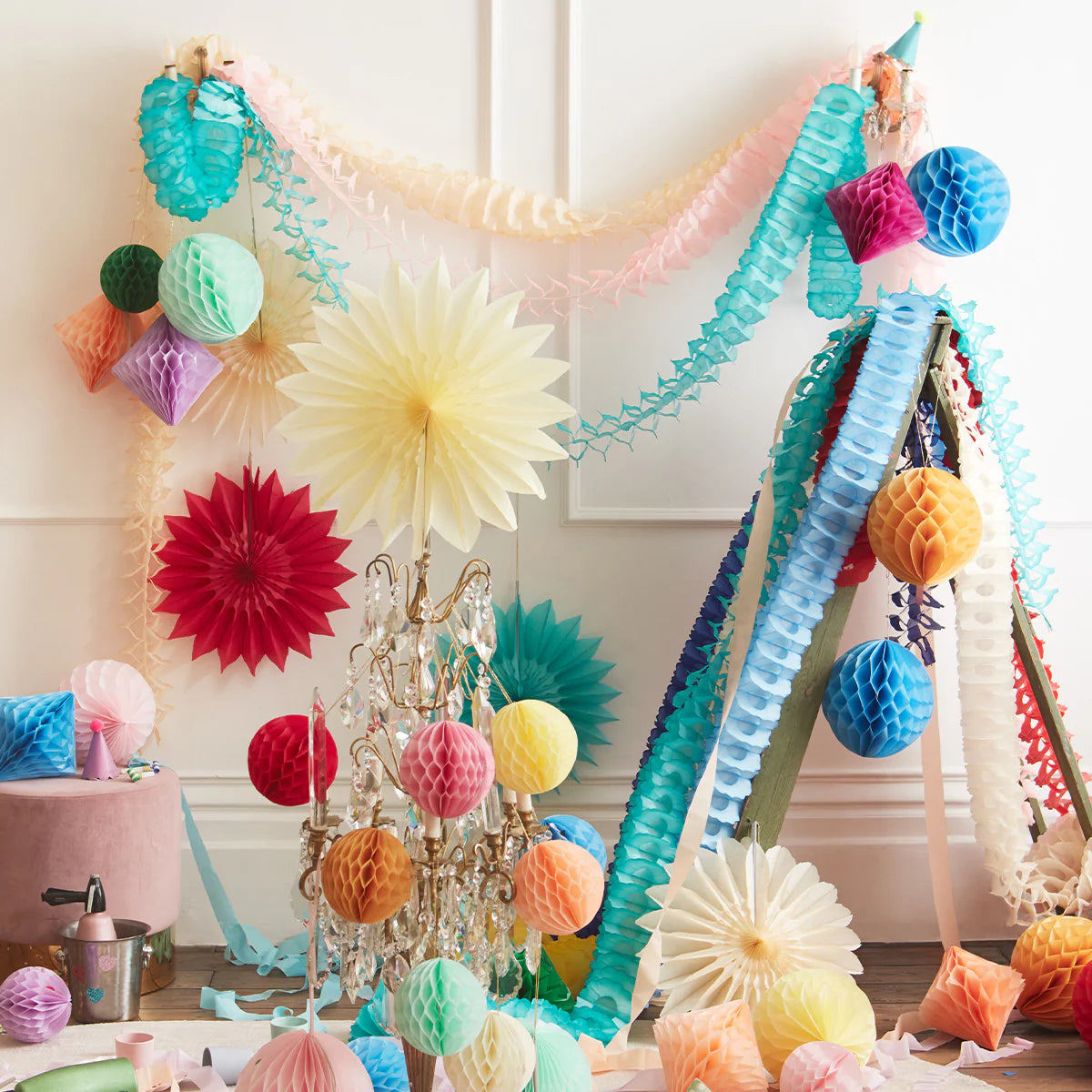 Blue Honeycomb Garlands