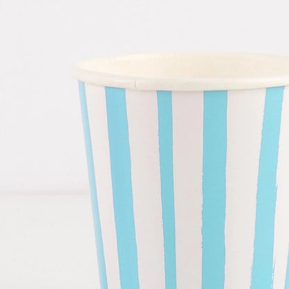 Blue Stripe Cups